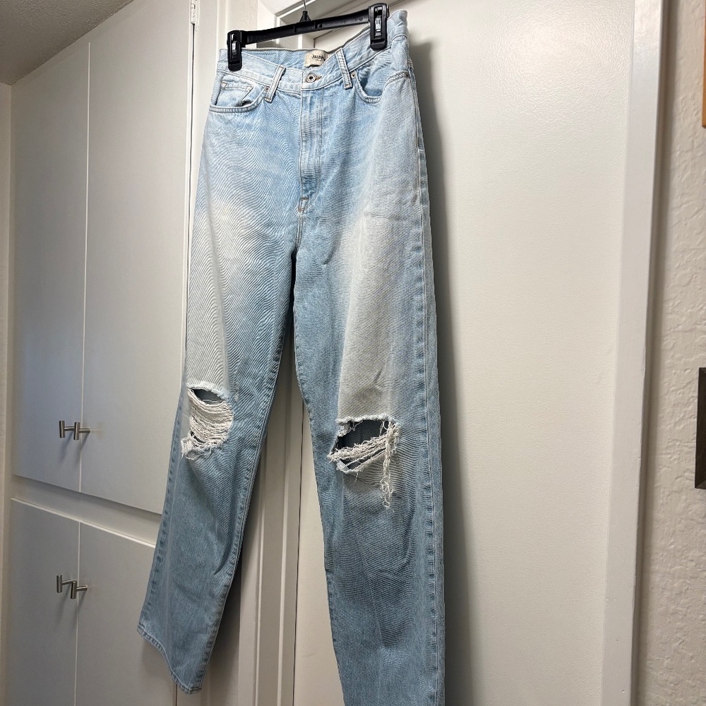 Baldwin Kansas City wide leg distressed unisex jeans - size 30